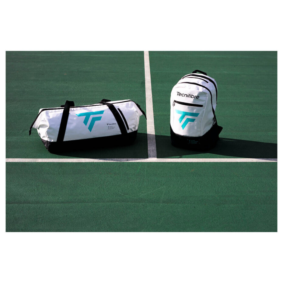 Taška na rakety Tecnifibre  Tour Endurance White-Blue Duffel 2024 - main (3)