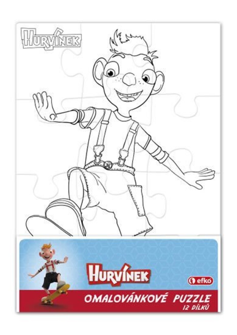 Hurvínek - omalovánkové puzzle 12 dílků/obdélník - main (0)