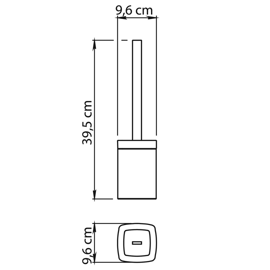 GEDY A93313 Il Giglio WC štětka na postavení, chrom - main (2)