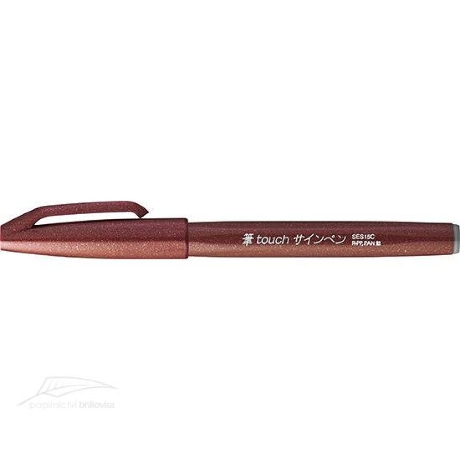 Popisovač Pentel Touch Brush - hnědý - main (0)