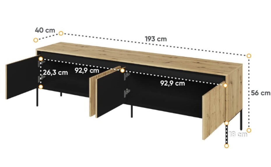 Dig-net nábytek TV stolek SWING TR-06 | dub artisan - main (3)