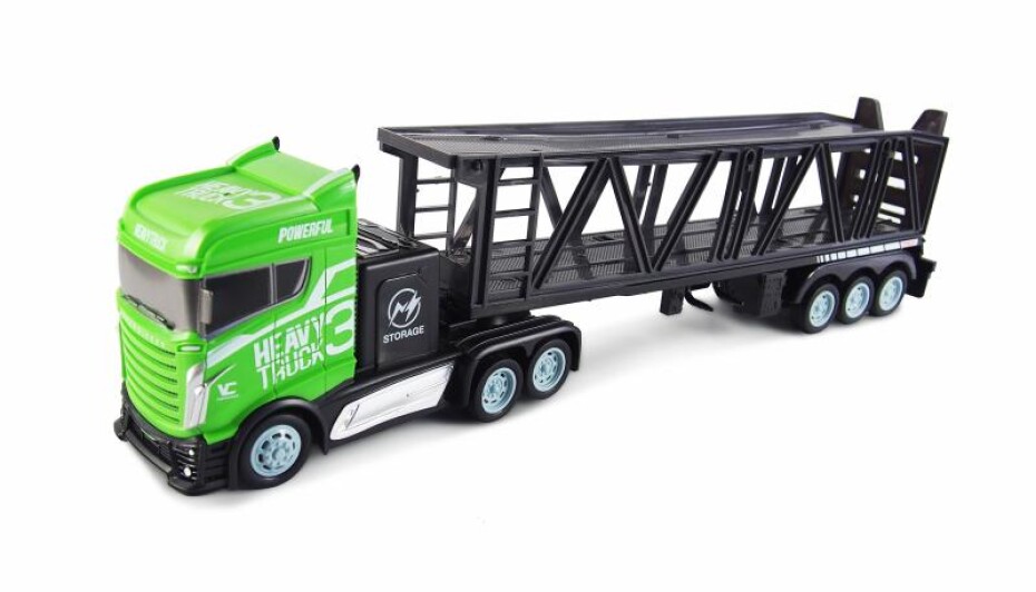 Kamion s autopřepravníkem 2WD, 1:16, bohaté příslušenství, semafor, radar, 3 autíčka, RTR - main (0)