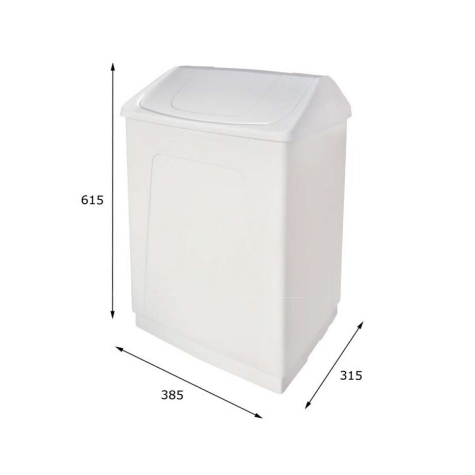 NOFER 14027 odpadkový koš výklopný, 55 l, bílý plast ABS - main (1)