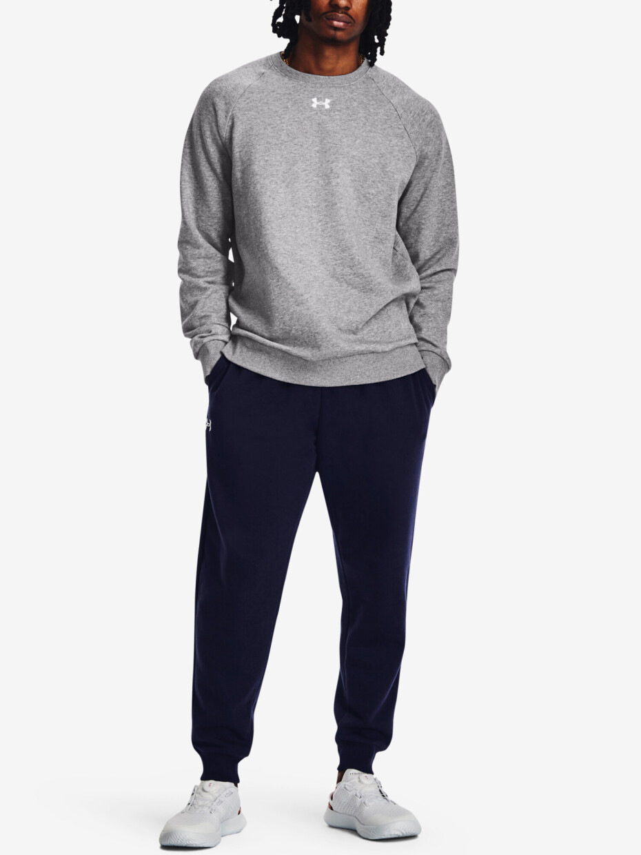 Pánská mikina Under Armour  Rival Fleece Crew-GRY XXL - main (1)