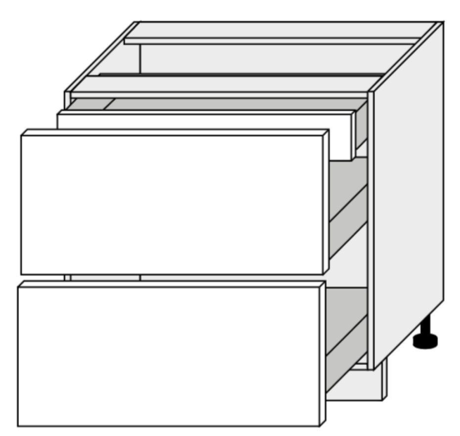 ArtExt Kuchyňská skříňka spodní, D2A/80/1A Tivoli Barva korpusu: Grey - main (1)