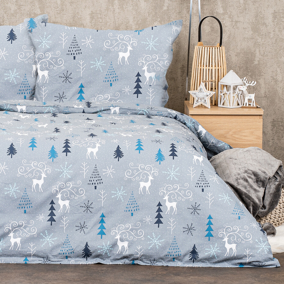 4Home Bavlněné povlečení Elegant deer grey, 140 x 220 cm, 70 x 90 cm - main (1)