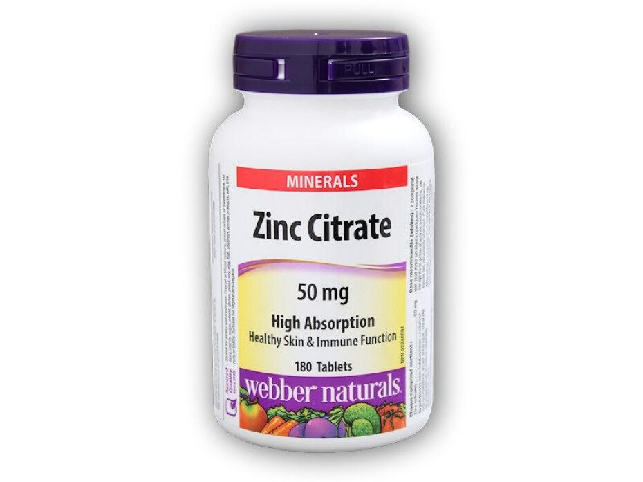 Webber Naturals Zinc Citrate 50 mg 180 tablet - main (0)