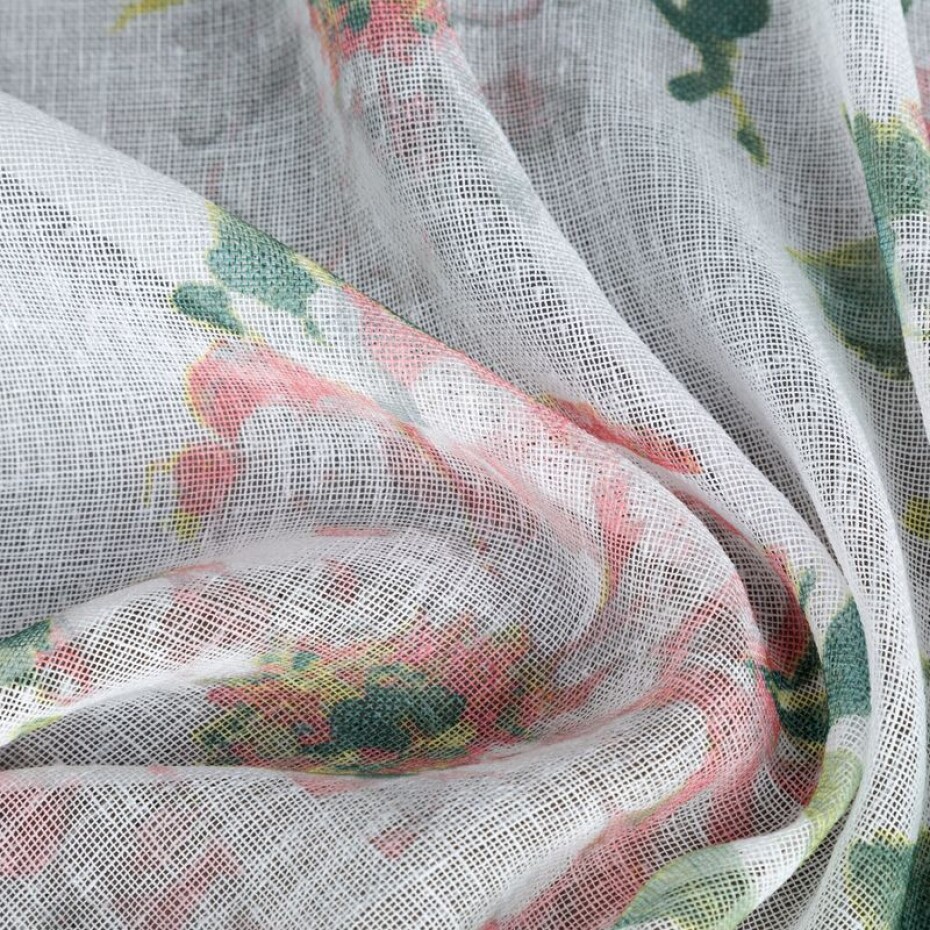 ArtFir Závěs EMI K | bílá s květinami 140 x 250 cm - main (13)