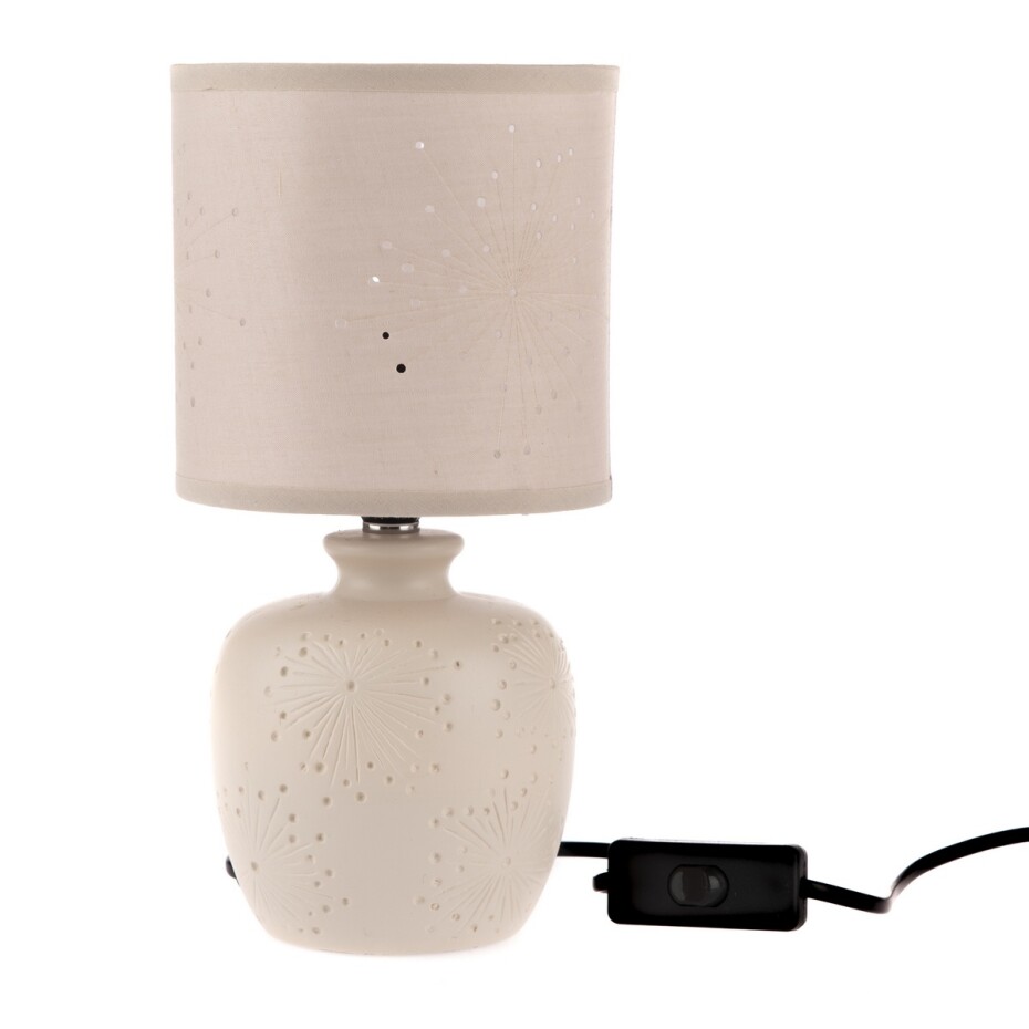 Keramická stolní lampa Galaxy, béžová, 13 x 26,5 x 13 cm - main (0)