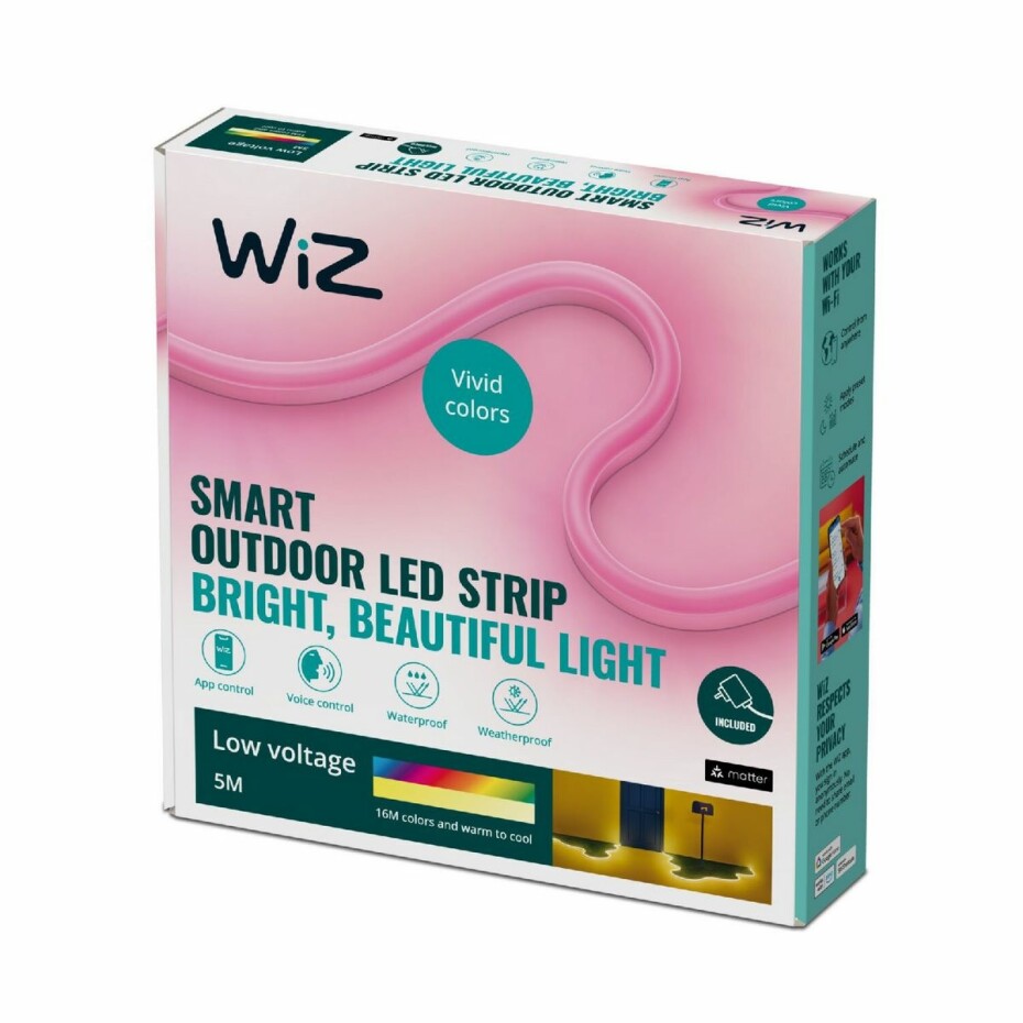 WiZ 8720169074859 venkovní LED pásek, bílá, 1x 24 W 630lm 2700-5000K + RGB IP65 - main (2)