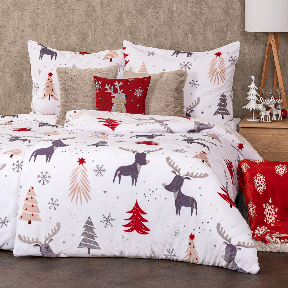 4Home Povlečení Cute reindeer mikroflanel, 140 x 200 cm, 70 x 90 cm - main (3)