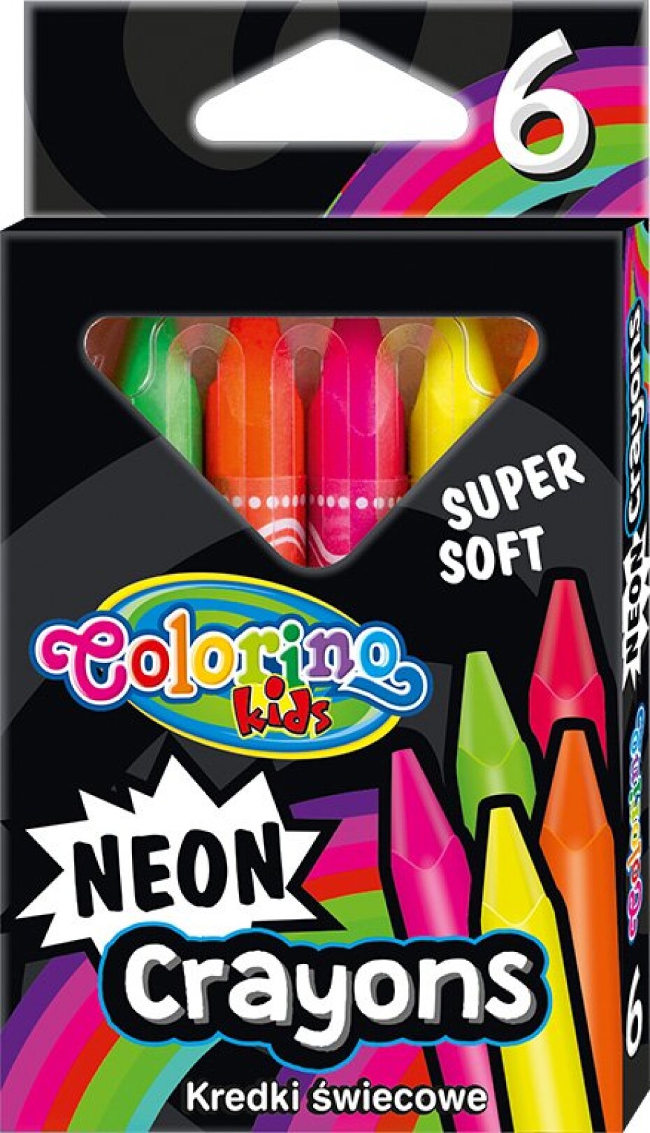 Colorino voskovky trojhranné - Neon, extra měkké, 6 barev - main (0)