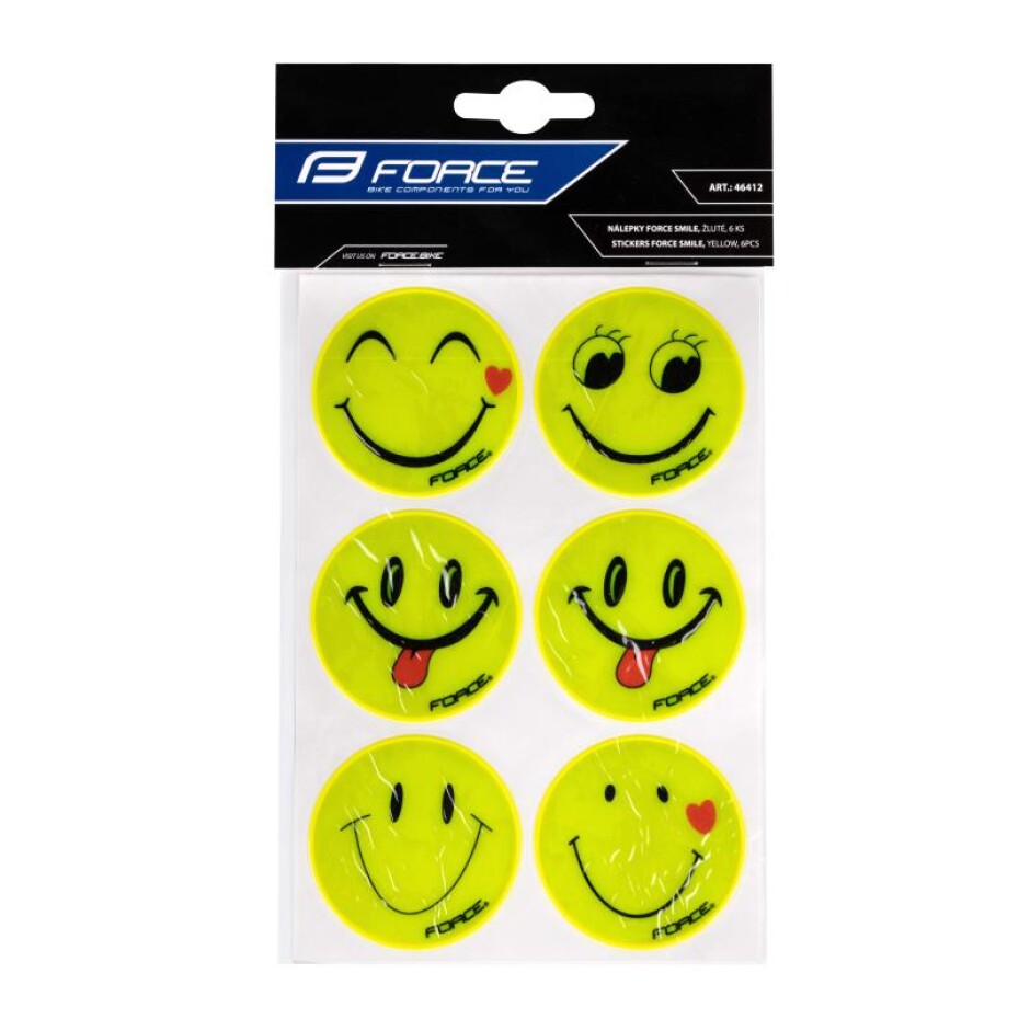 Force Nálepky SMILE, žluté, 6 ks - main (0)