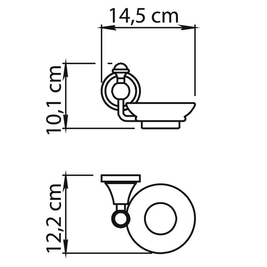 GEDY NV1113 Nevis mýdlenka, keramika, chrom - main (2)
