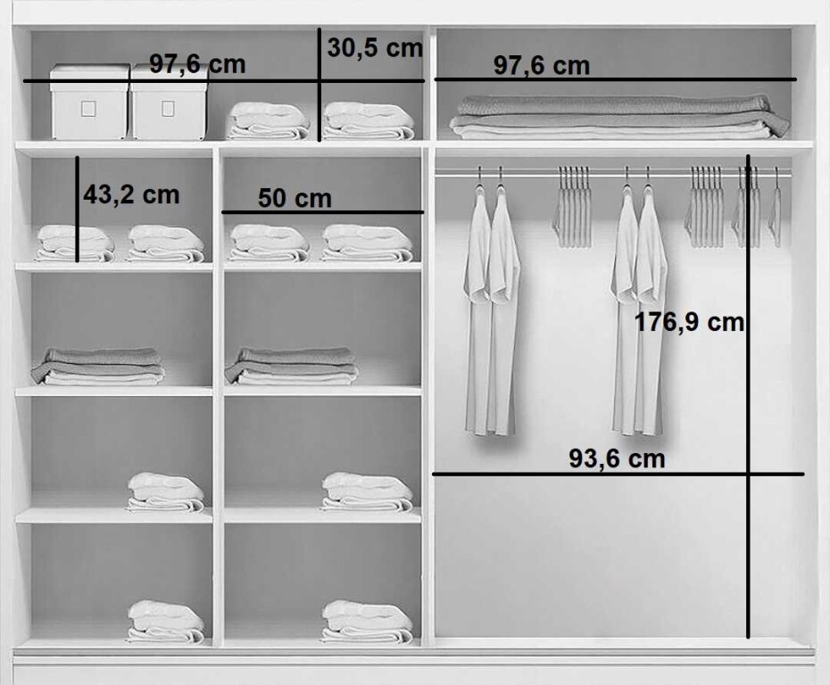 ArtSka Šatní skříň APOLON | bílá 200 cm - main (2)