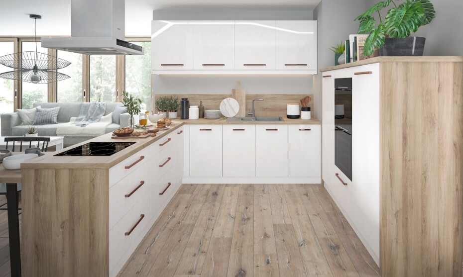 ArtExt Kuchyňská skříňka vysoká pro vestavné spotřebiče ESSEN | D14RU 60 207 Barva korpusu: Grey - main (2)
