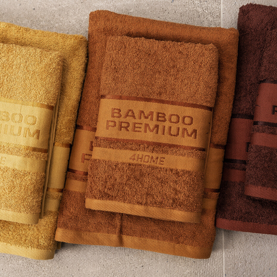 4Home Ručník Bamboo Premium hnědá, 30 x 50 cm, sada 2 ks - main (3)