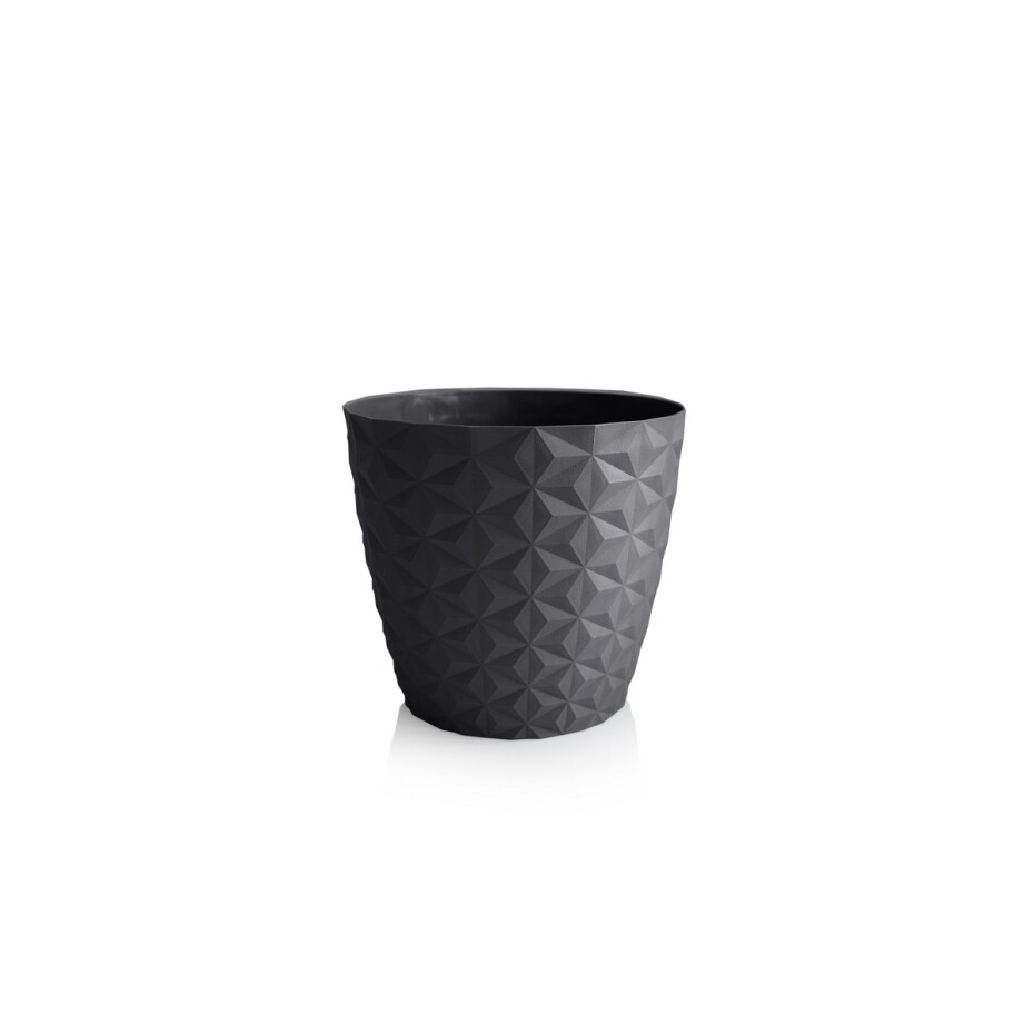 Crystal matt recyklovaný květináč 30 cm, antracit - main (0)