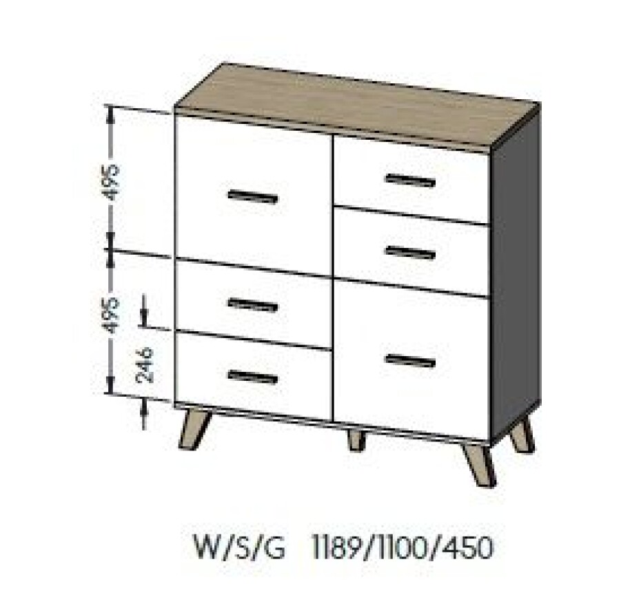 Artcam Komoda LOTTA 2D4S | 110 cm - main (1)