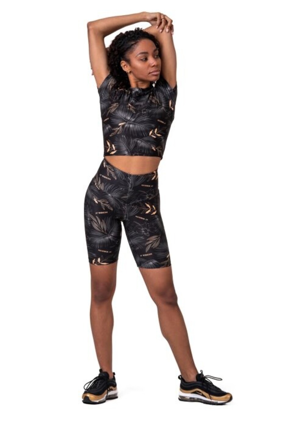 Nebbia Crop top Active 568 volcanic black - main (2)