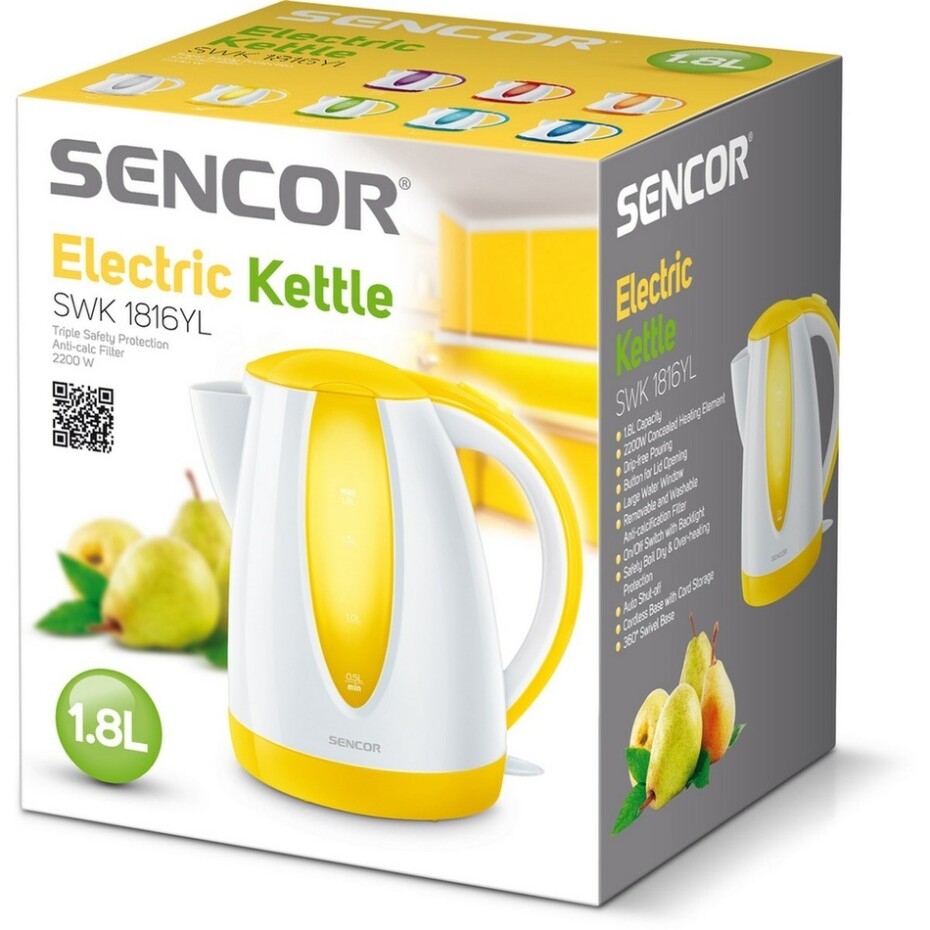 Sencor SWK 1816YL rychlovarná konvice žlutá - main (1)