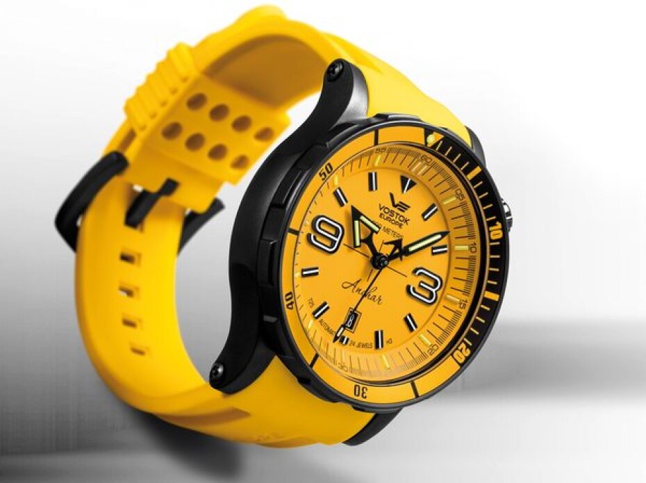 Vostok Europe Anchar Submarine Automatic Line NH35A-510C530 - Žlutý silikonový řemínek - main (4)