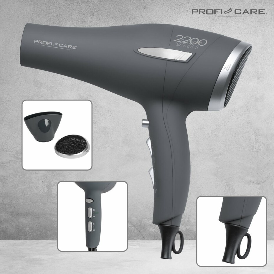 ProfiCare HT 3045 vysoušeč vlasů, šedá - main (1)