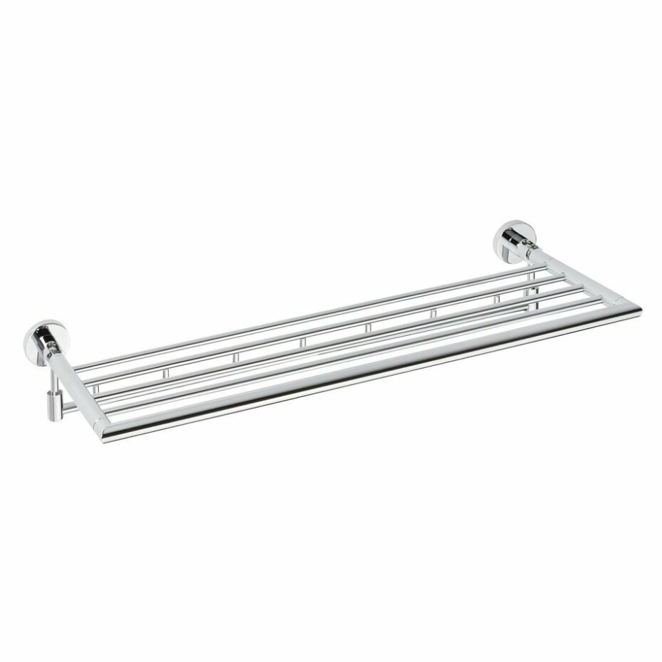 SAPHO XR422 X-Round polička na ručníky výklopná s háčky 65 cm, stříbrná - main (0)