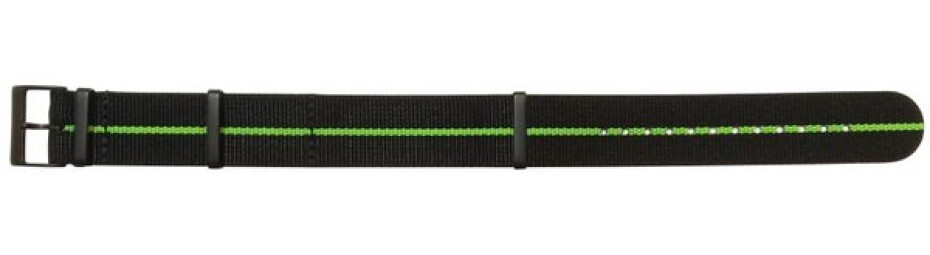 Traser řemen textilní NATO černo-zelený (72) (černá spona) - 22 mm - main (0)
