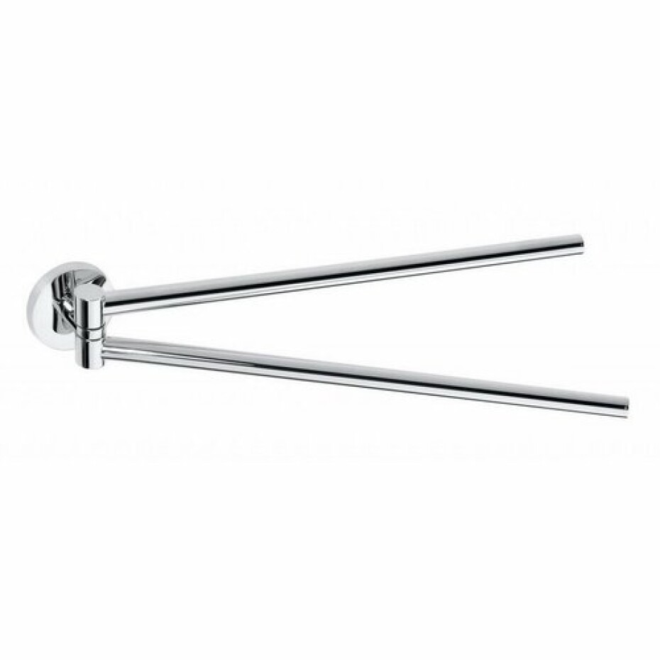 SAPHO XR405 X-Round dvojitý držák ručníků otočný 42 cm, stříbrná - main (1)
