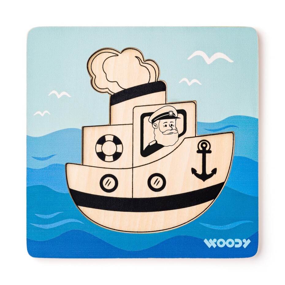 Woody Puzzle Baby Lodička - main (1)