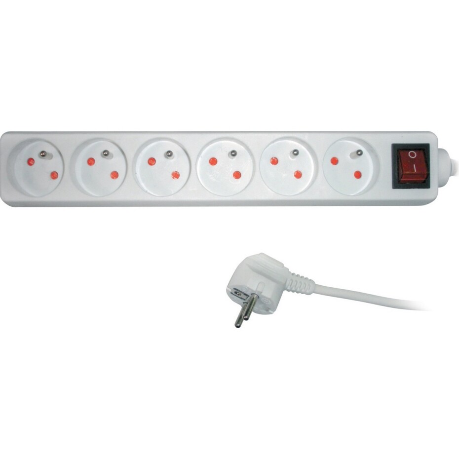 Retlux RPC 3 Prodlužovací kabel s vypínačem, 6 zásuvek, 3 m - main (0)