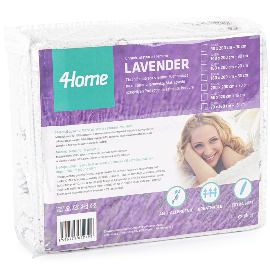 4Home Lavender Chránič matrace s lemem, 90 x 200 cm - main (6)