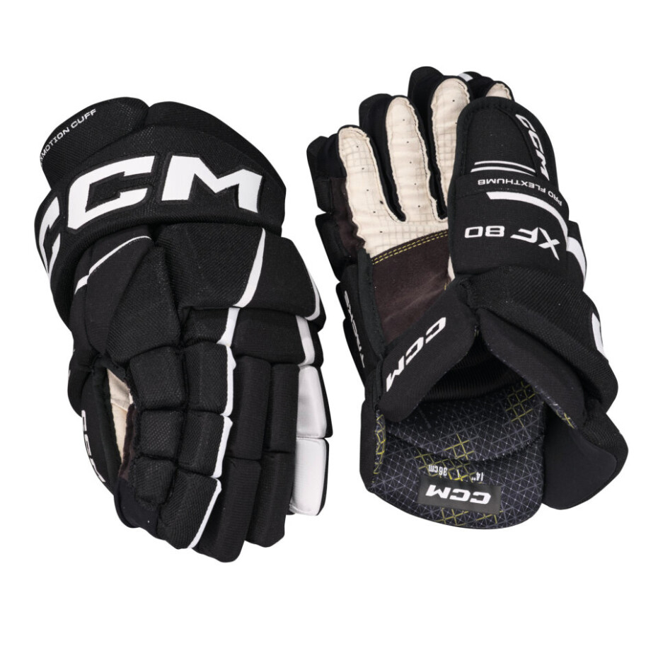 Hokejové rukavice CCM Tacks XF 80 Black/White Senior 14 palců - main (1)