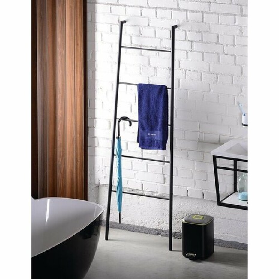 SAPHO SE104 Sega sušák ručníků 55 x 170 x 7 cm, černá mat - main (1)