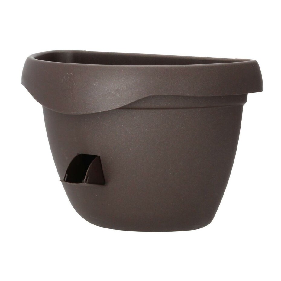Samozavlažovací květináč na zeď Siesta, čokoláda, 29 cm, Plastia - main (1)