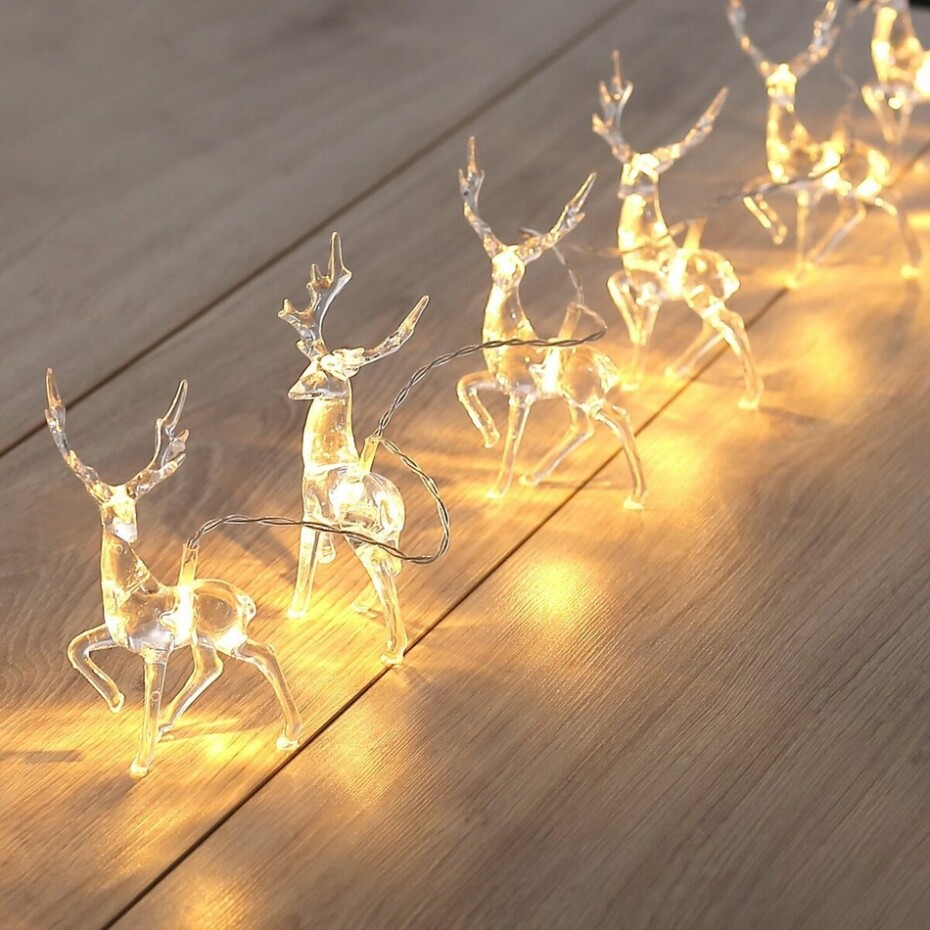 DecoKing Vánoční světelný řetěz Sobi teplá bílá, 10 LED - main (1)