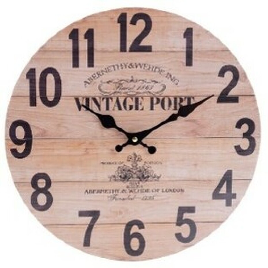Nástěnné hodiny Vintage port, pr. 34 cm, dřevo - main (0)