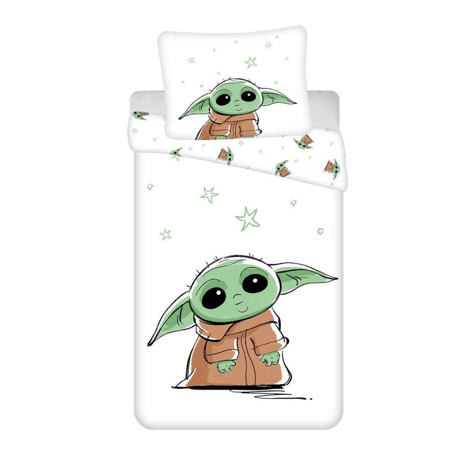 Jerry Fabrics Bavlněné povlečení Star Wars Baby Yoda, 140 x 200 cm, 70 x 90 cm - main (0)