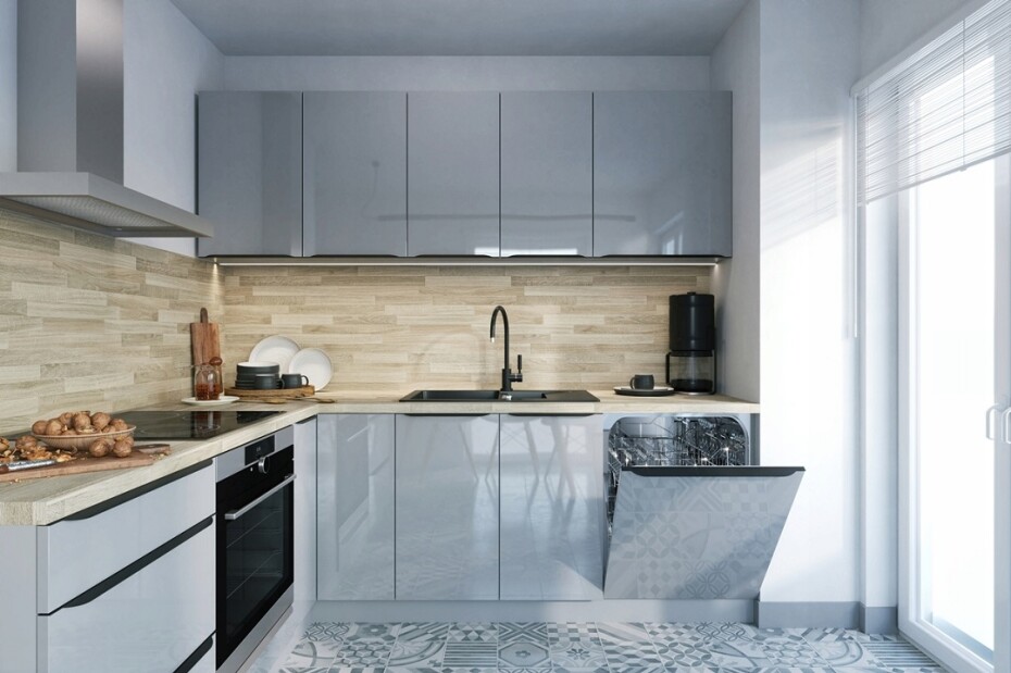 ArtExt Kuchyňská skříňka horní vysoká ESSEN | W4 90 Barva korpusu: Grey - main (9)