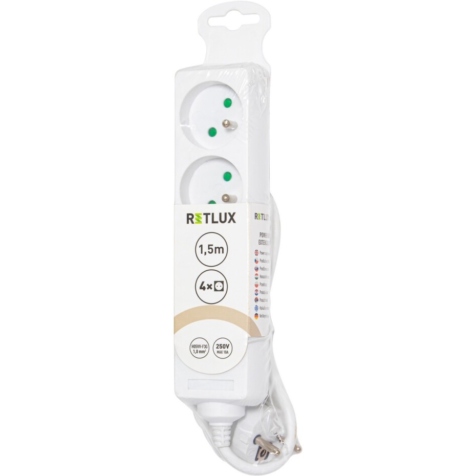 Retlux RPC 06 Prodlužovací kabel, 4 zásuvky, 1,5 m - main (1)