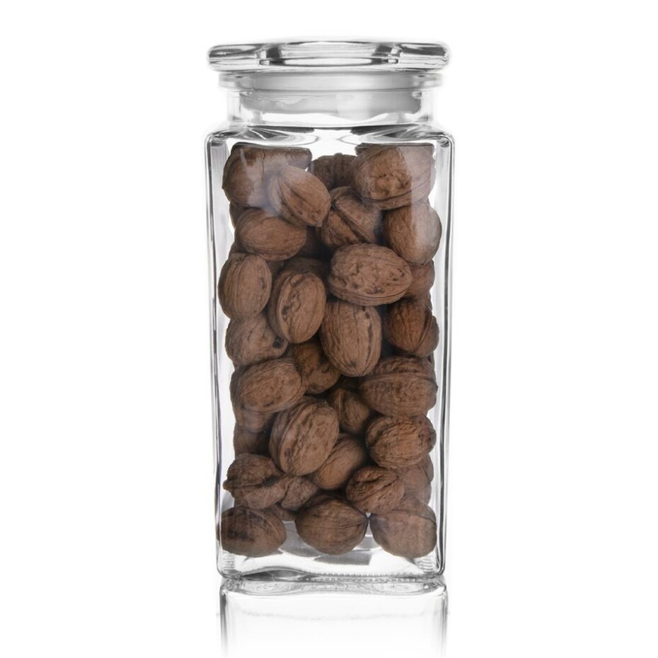 Dóza sklo s víkem 1,8 l hranatá  - main (1)