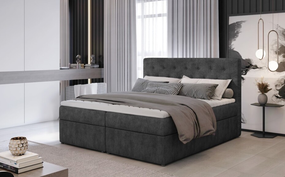 Artelta Manželská postel LOREE Boxspring | 140 x 200 cm Barva: Monolith 37 - main (1)