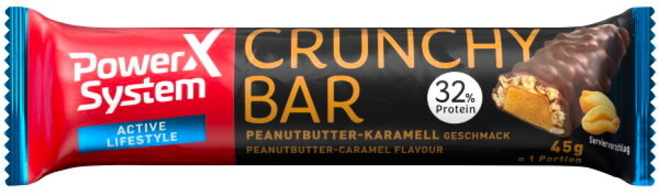 Power System Bar Crunchy Bar 32% 45 g vanilka - karamel - main (1)