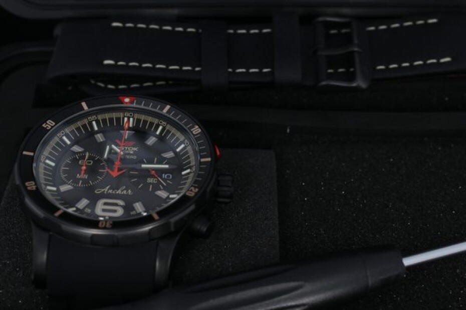 Vostok Europe Anchar Submarine Chrono Line 6S21/510C582 - Černý silikonový řemínek - main (4)