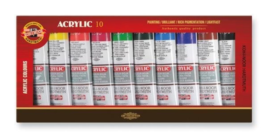 Koh-i-noor barvy akrylové souprava 10 ks x 40 ml - main (0)