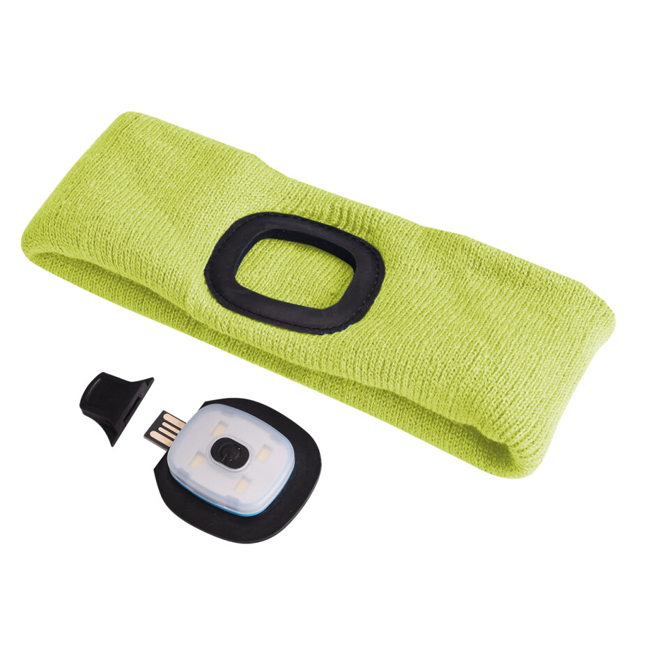 Sixtol Čelenka s čelovkou 45 lm, USB, uni, žlutá - main (1)