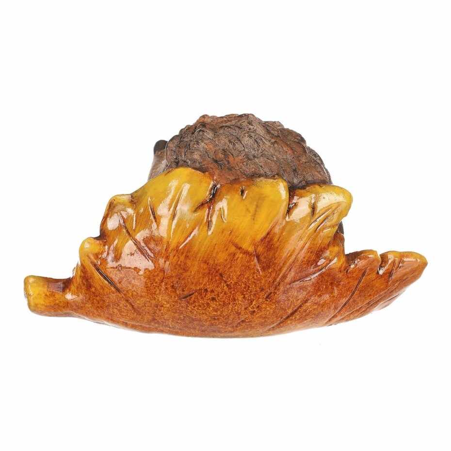 Ježek s červenými bobulemi na listu, keramika, 10 x 15 x 8 cm - main (3)