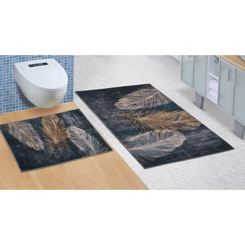 Bellatex Koupelnová sada bez výkroje Pírko, 60 x 100 cm, 60 x 50 cm - main (0)