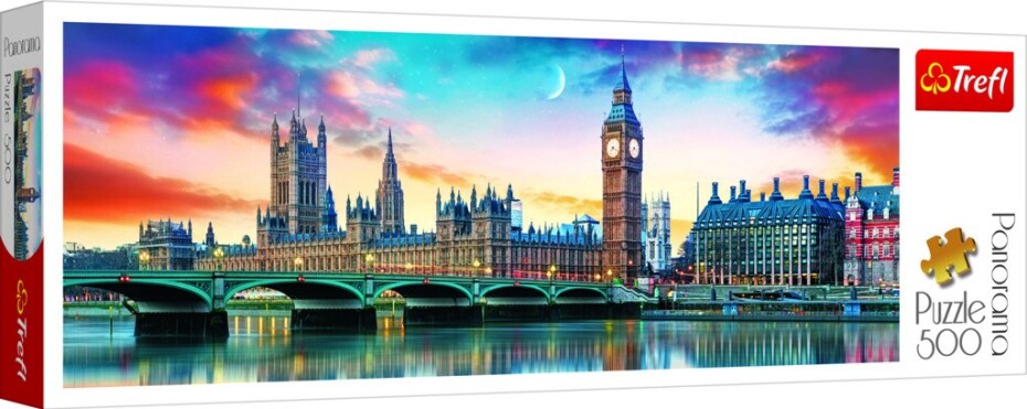 Trefl Puzzle Big Ben a Westminsterský palác, Londýn / 500 dílků Panoramatické - Trefl - main (0)